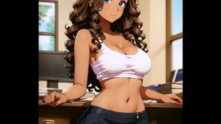 Sexy Light-Skinned Girl gets Naked in the Office